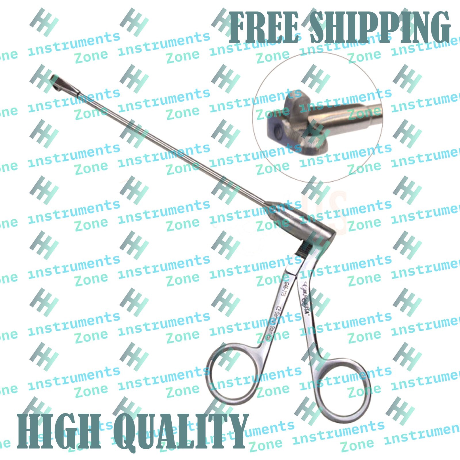 Arthroscopy Punch Wide Bite 90° Left Rotary Tip 3.4mm Straight Shaft surgical