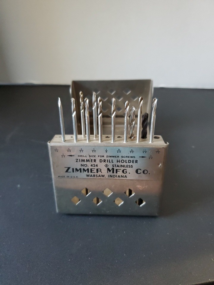 Zimmer 424 Folding Drill Case with 11 Drill Bits