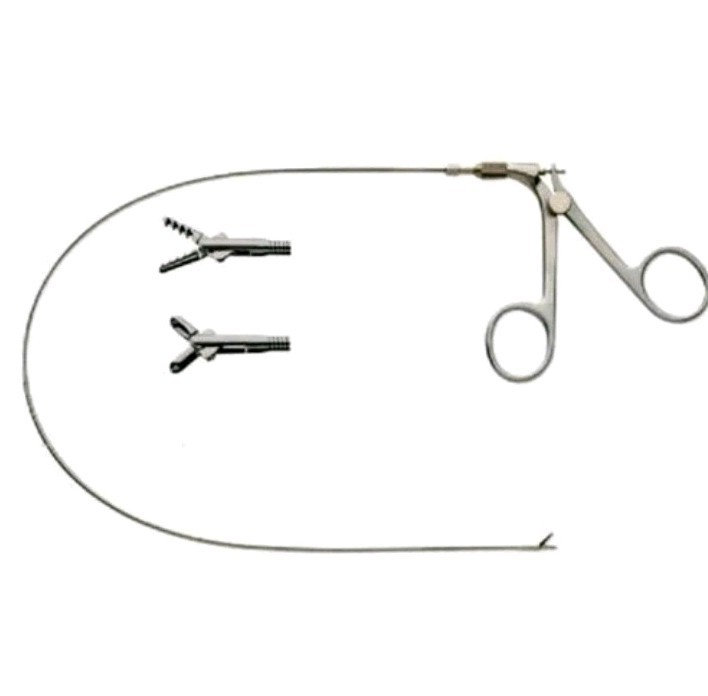 New Cystoscopy Flexible Grasping Forcep or Biopsy Double Action Jaw 7Fr x 60cm