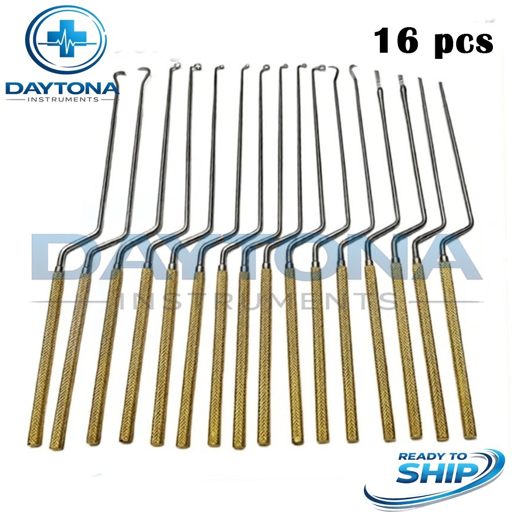 Hardy Pituitary Neuro Curettes Set Of 16 Surgical Instruments Transsphenoidal