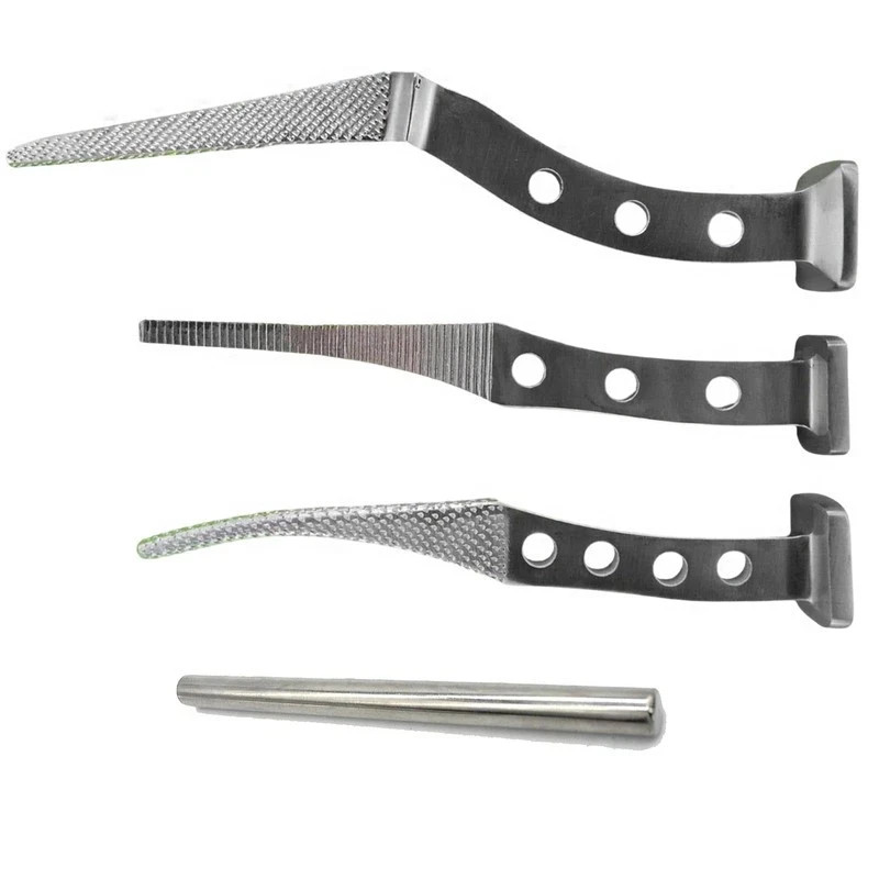 Surgical Instrument Orthopedic Thompson Rasp Set 3 Pcs Hip Prosthesis CE Mark