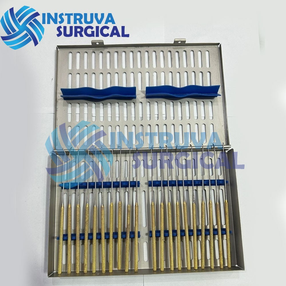 Aesculap Rhoton Micro Dissector Set 20Pcs Gold Neurosurgery Instruments