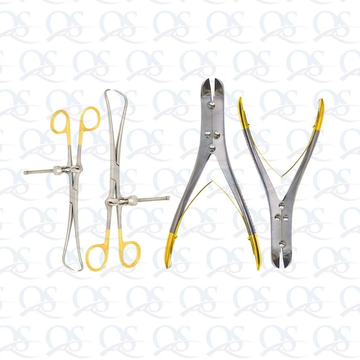 TC Pin Wire Cutter & Bone Reduction Forceps Set of 4 PCs Orthopedic Instruments