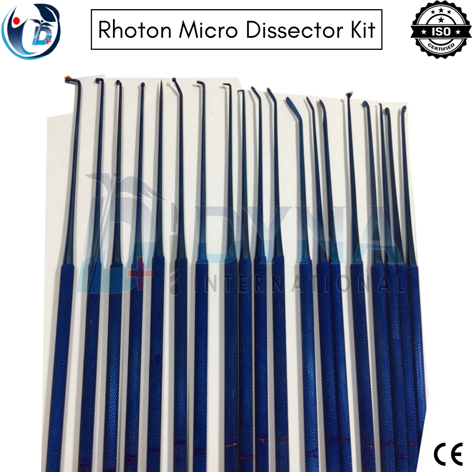 Rhoton Micro Dissector Expanded 19 Pc Set Stainless Steel With Premium Mesh Box