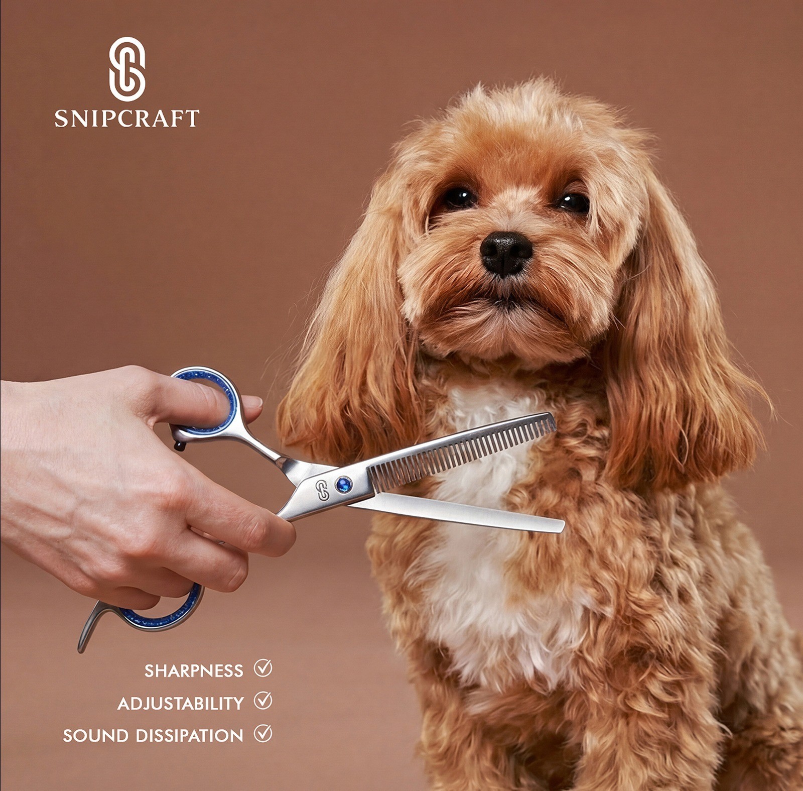 8” Professional Pet Grooming Scissors/Shears, Thinning Shears with Narrow Teeth