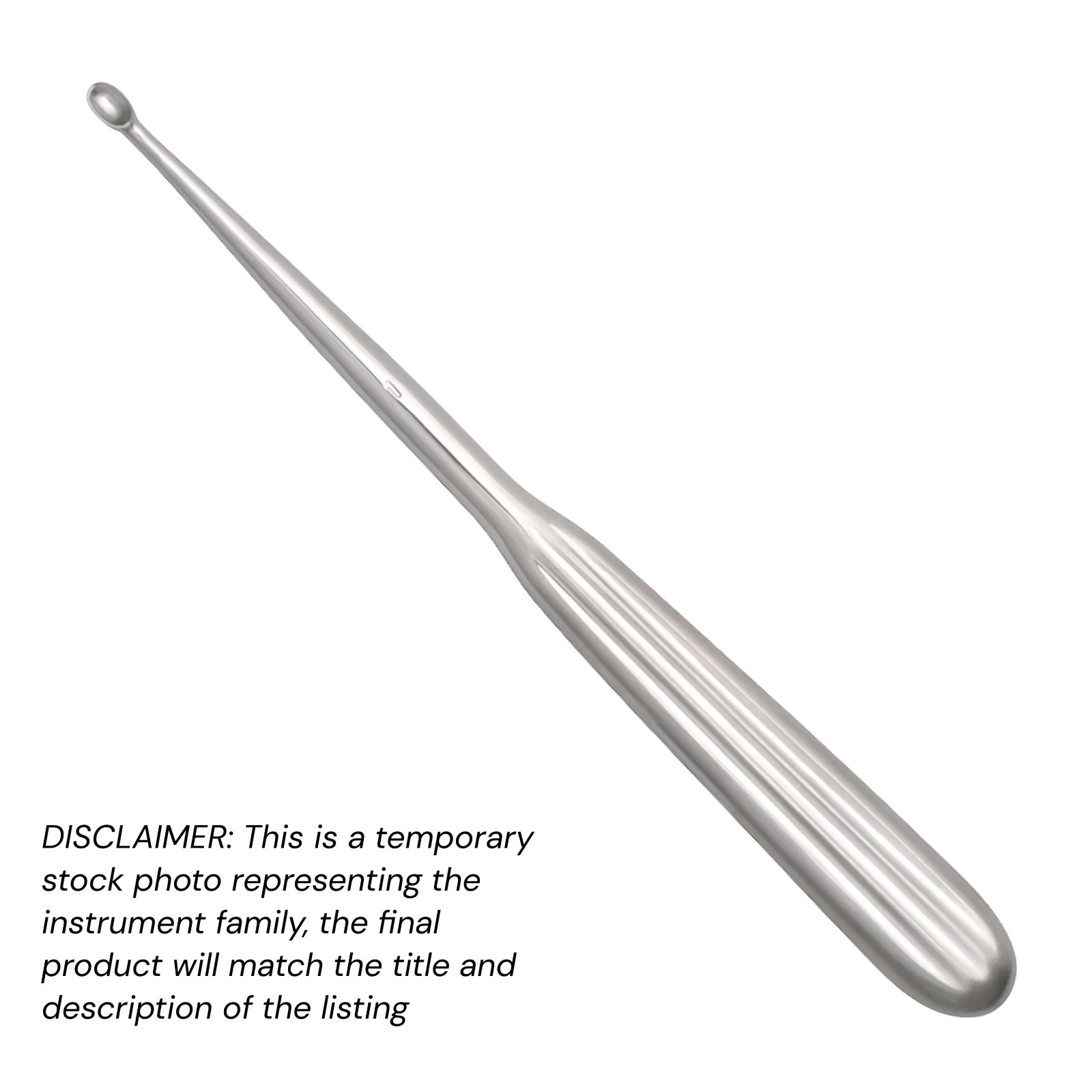 10x Volaris Dermal Curettes, 6.25″, Oval Spoon, Sz: 1 (4mm Diam), Economy