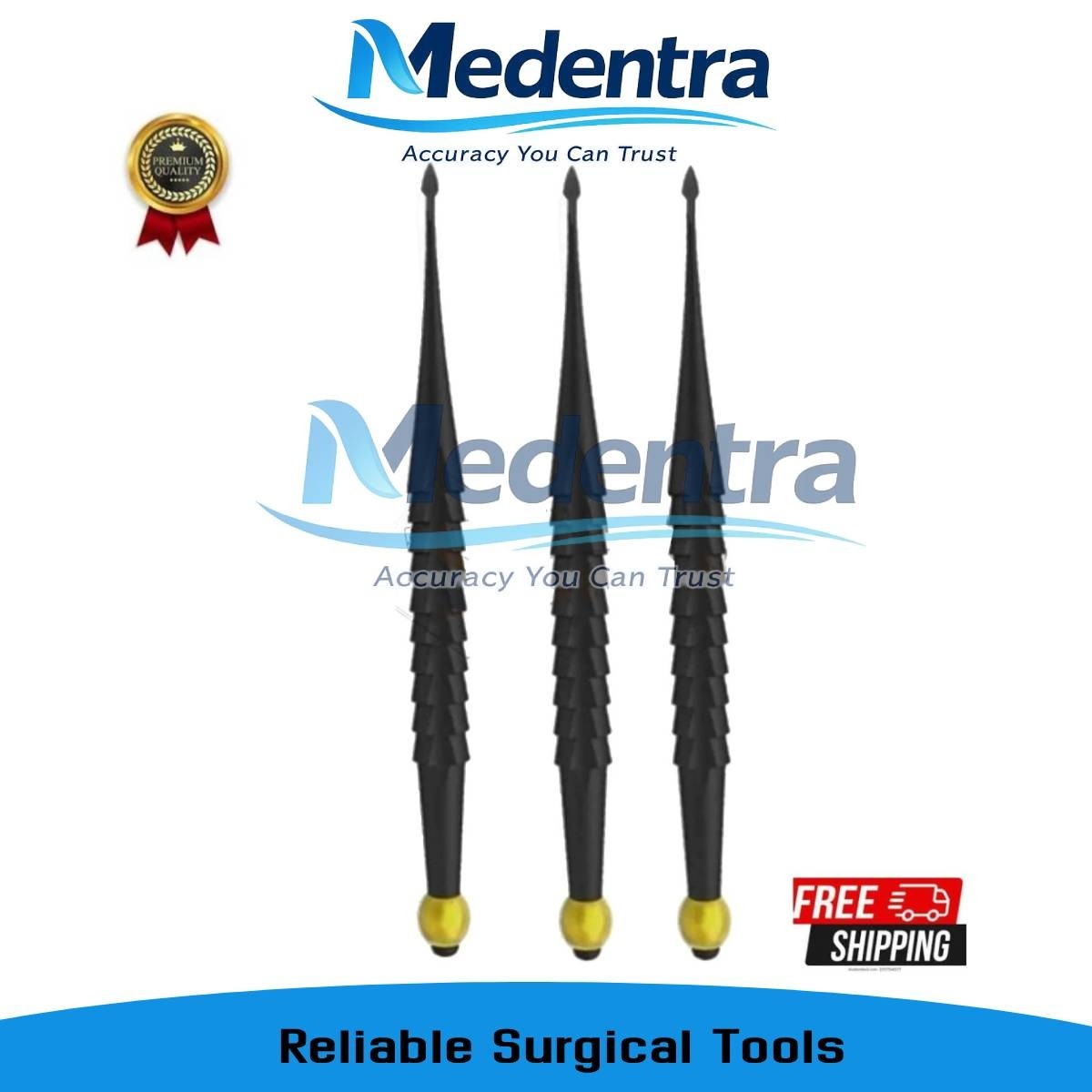 3 Pcs PDL Elevator Sharpened Straight Spade Proximator surgical Instruments