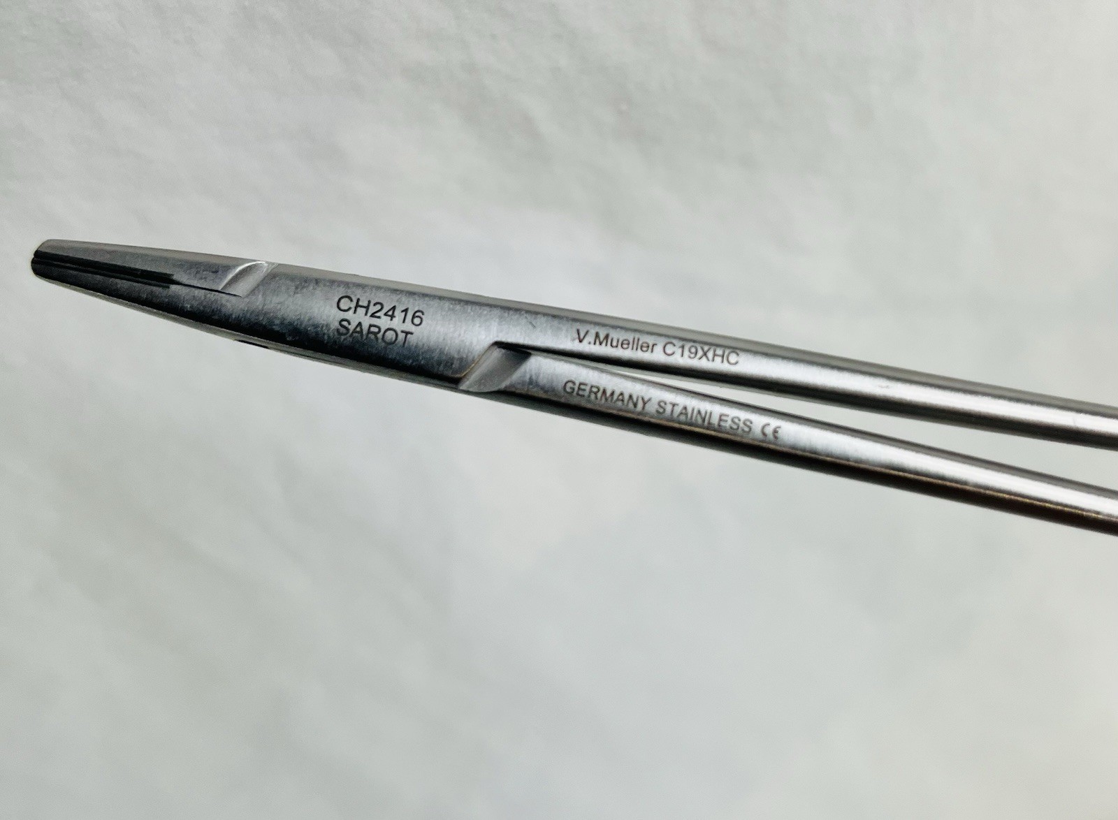 V. Mueller CH2416 German Stainless Steel Needle Holder 7” Length Sarot Forceps