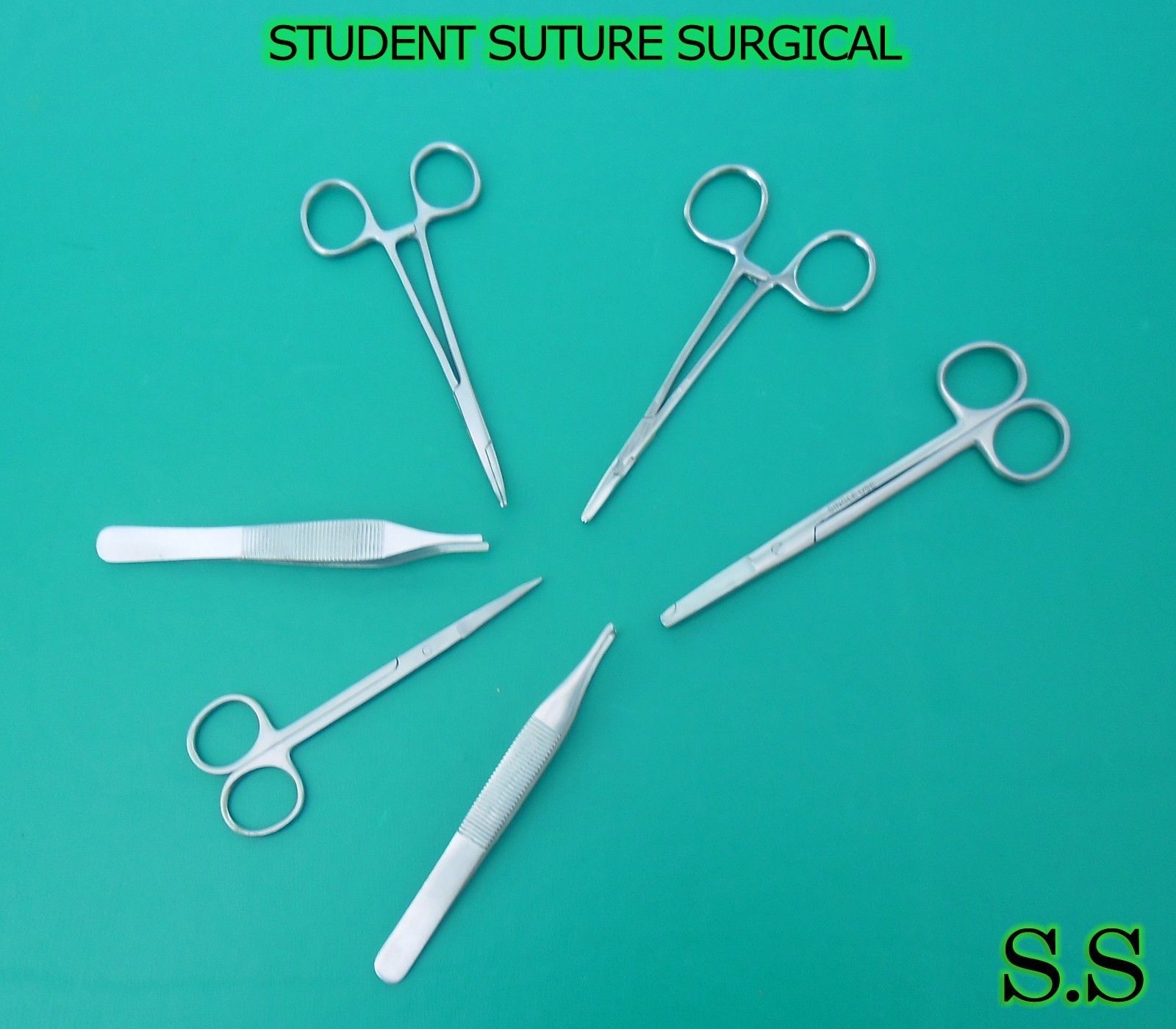 6 PC STUDENT SUTURE SURGICAL PACK SET KIT INSTRUMENTS DS-689