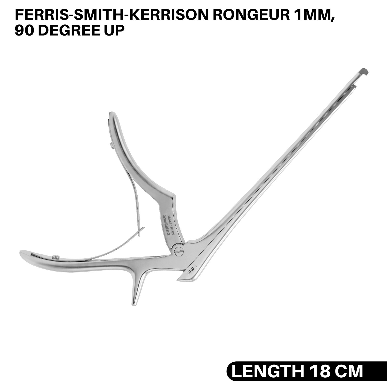 Ferris Smith Kerrison Rongeur 1 mm 90° Stainless Steel Orthopedic Instrument GG