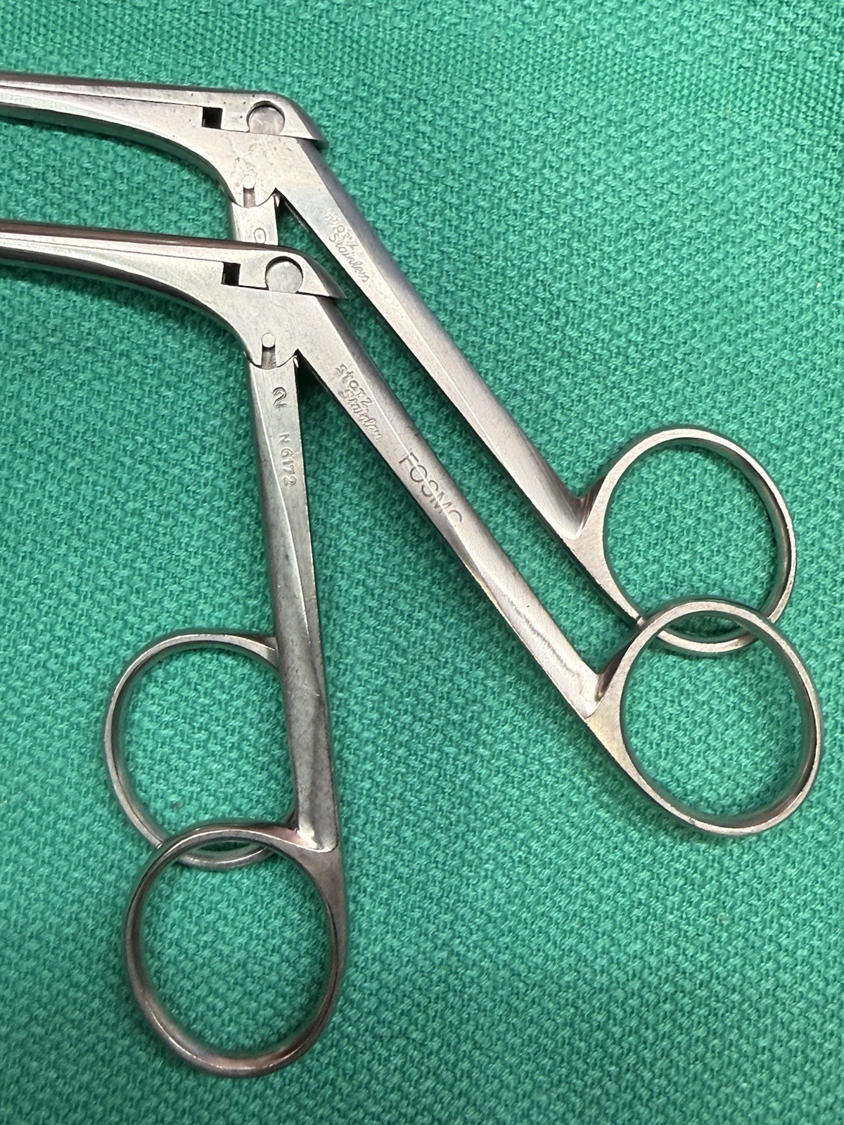 Storz N6170 Size 0 & N6172 Size 2 Meltzer Adenoid Punch Forceps