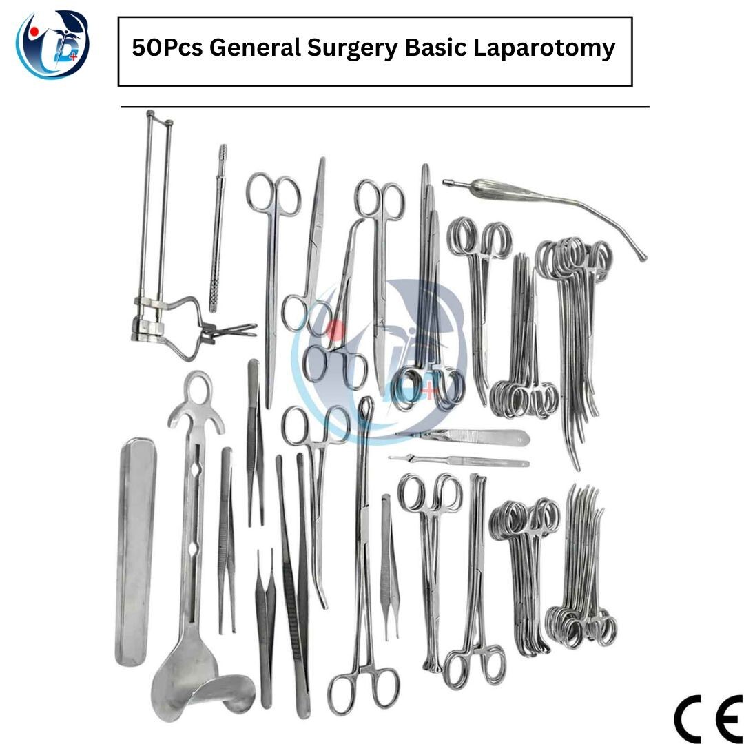 50Pcs General Surgery Basic Laparotomy Surgical Instruments Set