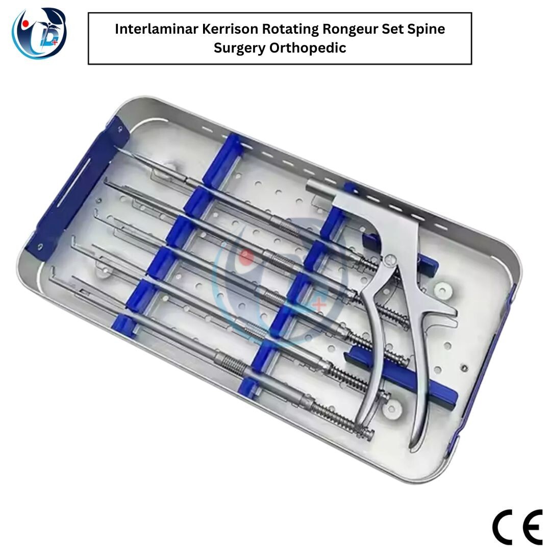 Interlaminar Kerrison Rotating Rongeur Set Spine Surgery Orthopedic Instruments