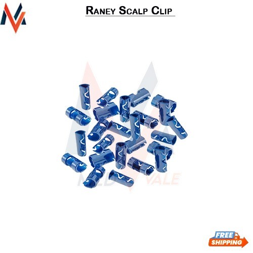 Raney Scalp Clip Applicator with 30 Clips for HEMOSTASIS Procedure