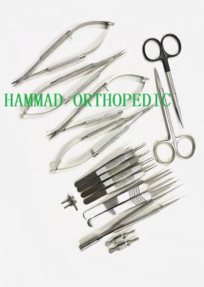 Hand Surgery Basic 17 PCS Micro Surgical Instruments Set Orthopedic SS Kit