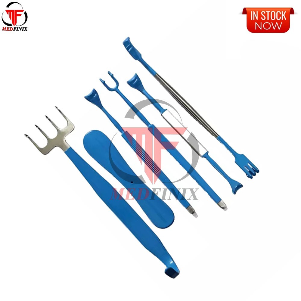 Surgical Insulated Retractor Set of 6 Pcs Insulated, Plastic Surgery Instruments