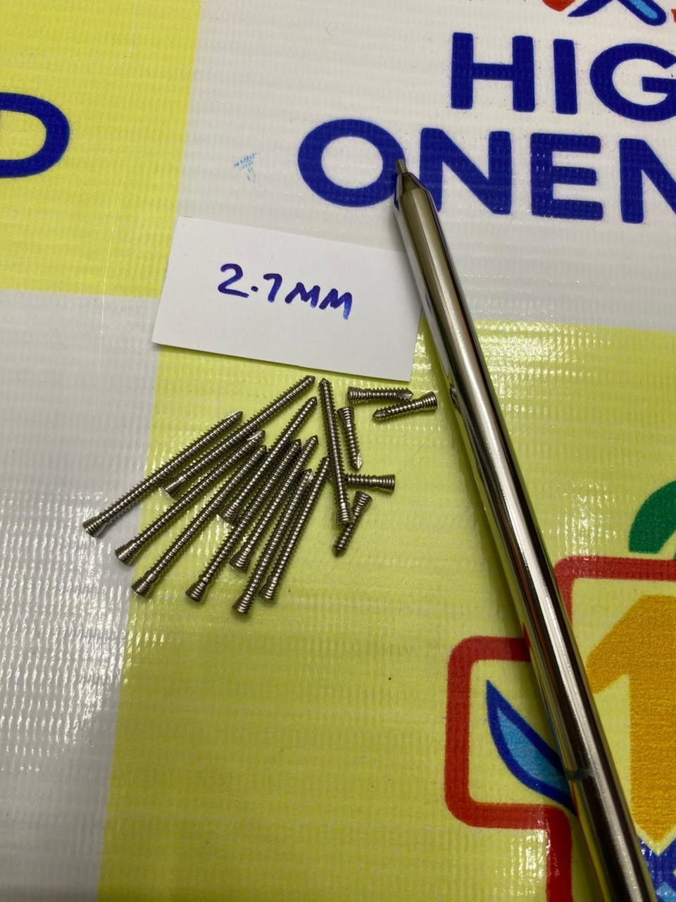 2.7MM Locking Screws Self Tapping 10MM To 34MM 131 Pieces Set SS 316L