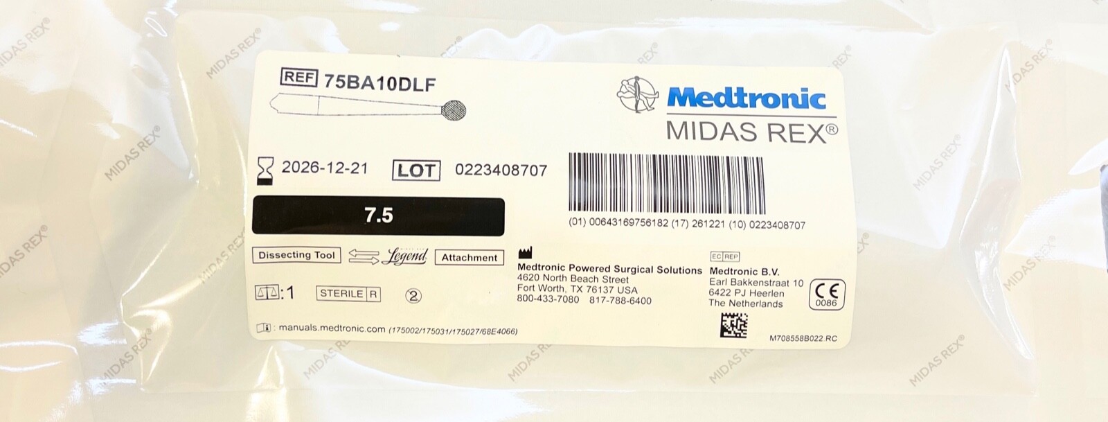 Medtronic Midas Rex Legend  Bur REF: 75BA10DLF