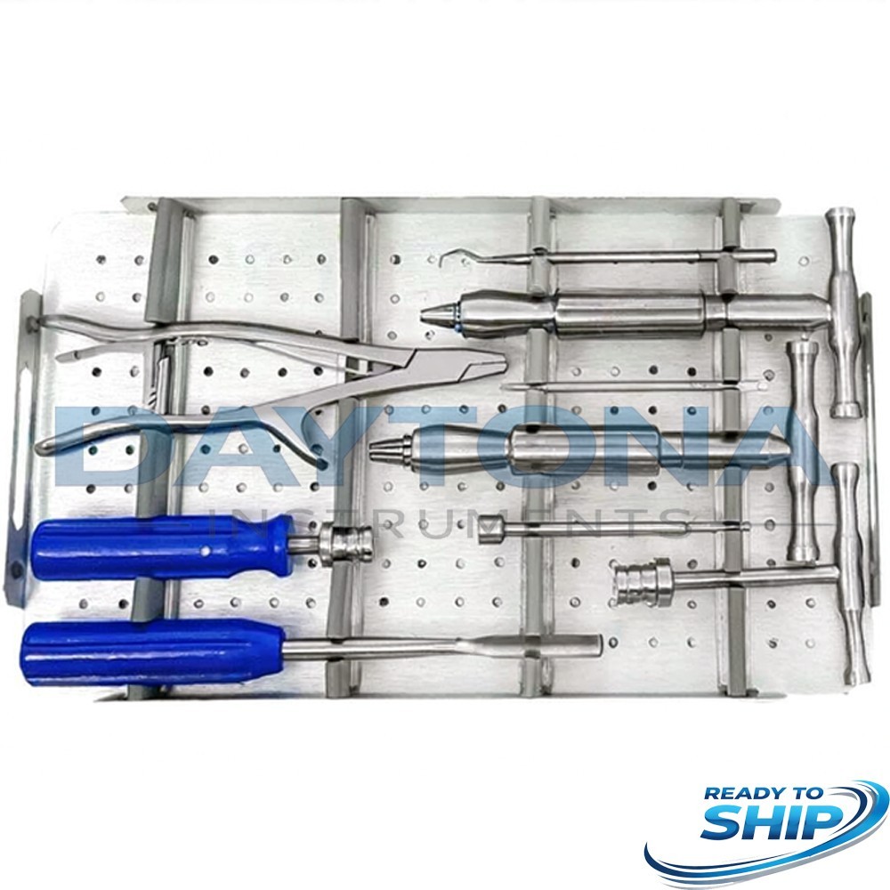 Broken Screw Remover Instrument Set 48 Pcs Orthopedic Surgi Extraction Kit + Box