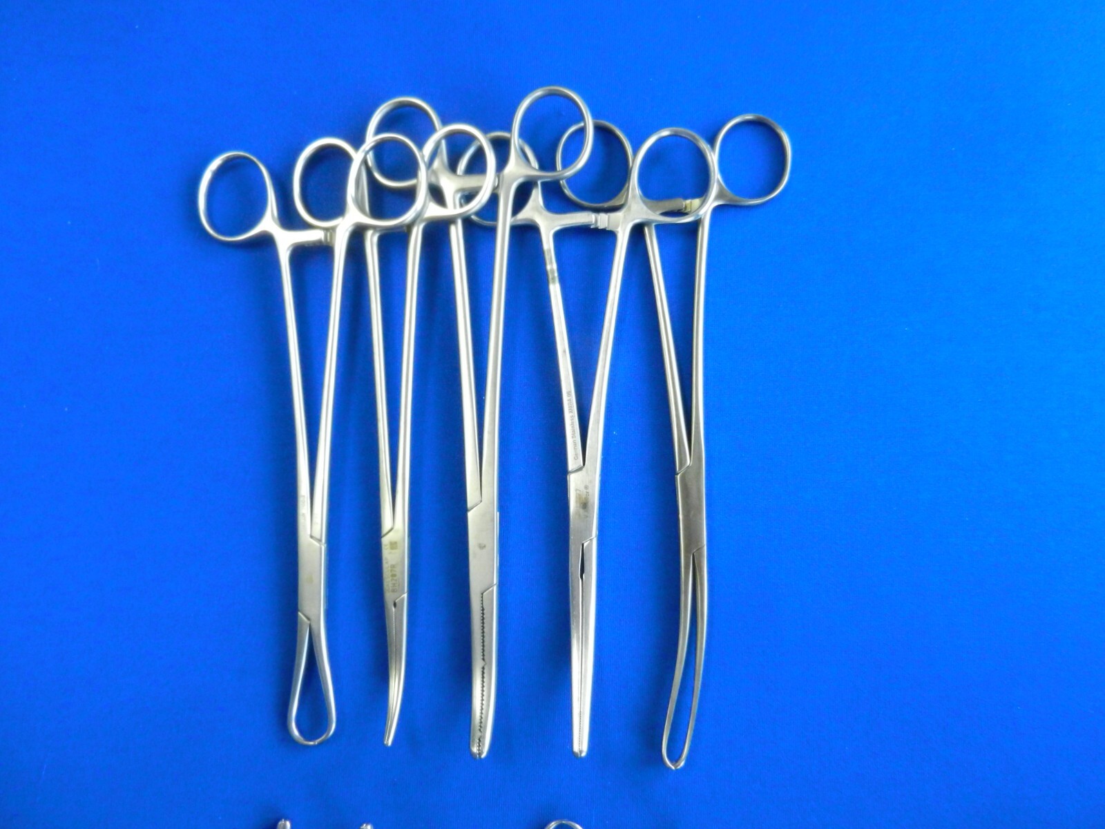 E557 Aesculap V. Mueller Codman Lot of 10 Forceps Approx. 20-22cm Length