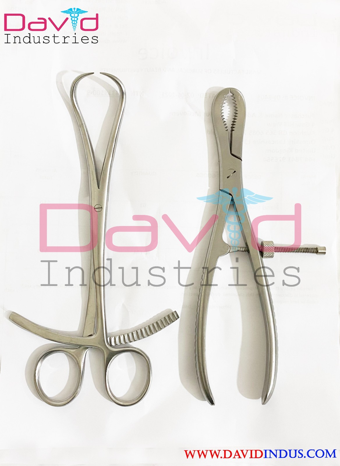 Set of 2 Pcs Orthopedic Bone Reduction Holding Forceps Clamps Surgical