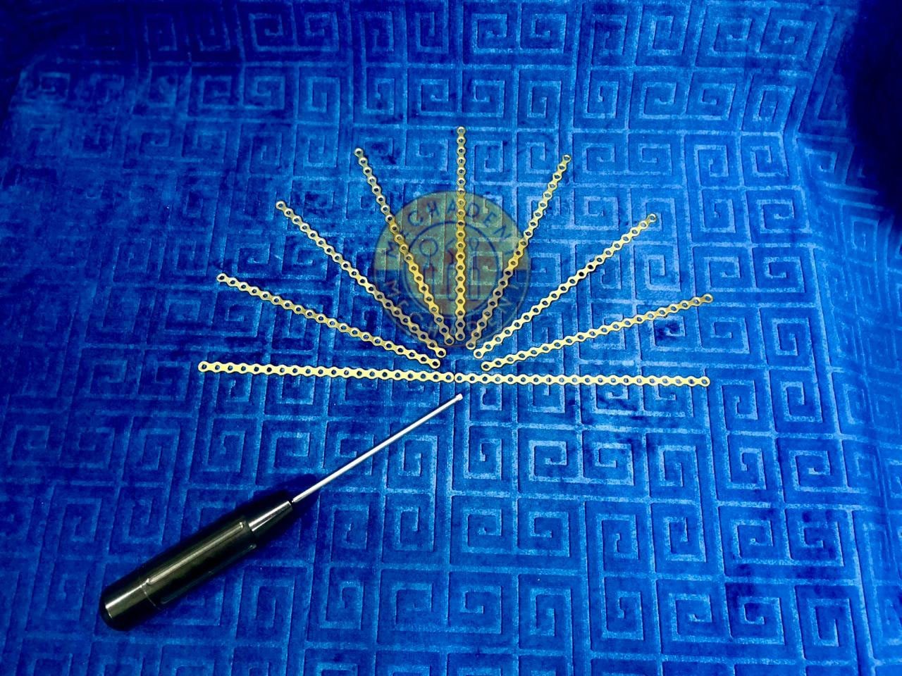 Maxillofacial 10 Pcs 2 mm Mini Plates 80 Pcs Titanium Screws & Screw Driver Set