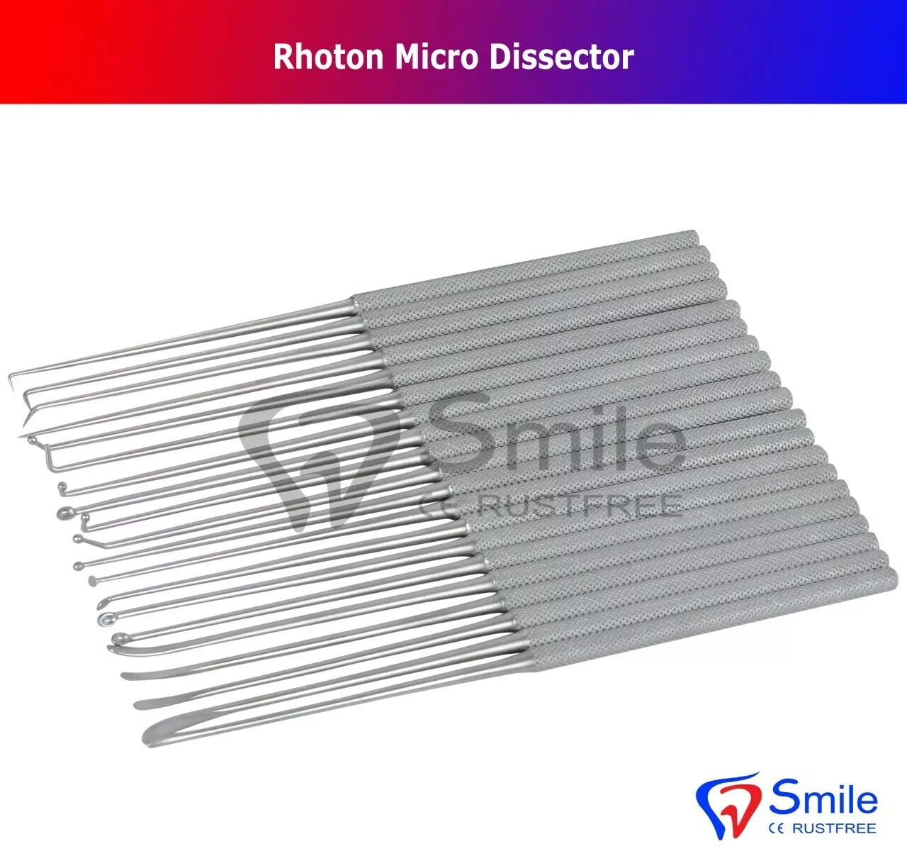 Rhoton Micro Dissectors 20 Pcs Set Neurosurgery Micro Dissectors Premium Quality