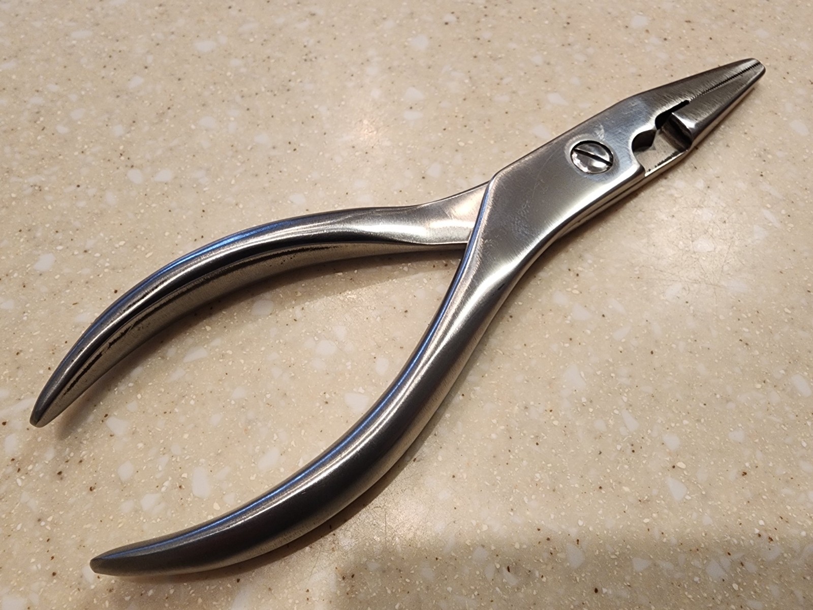 ZIMMER 3180 Needle Nose Pliers With Wire Cutter 30mm Jaw 6.5in Length