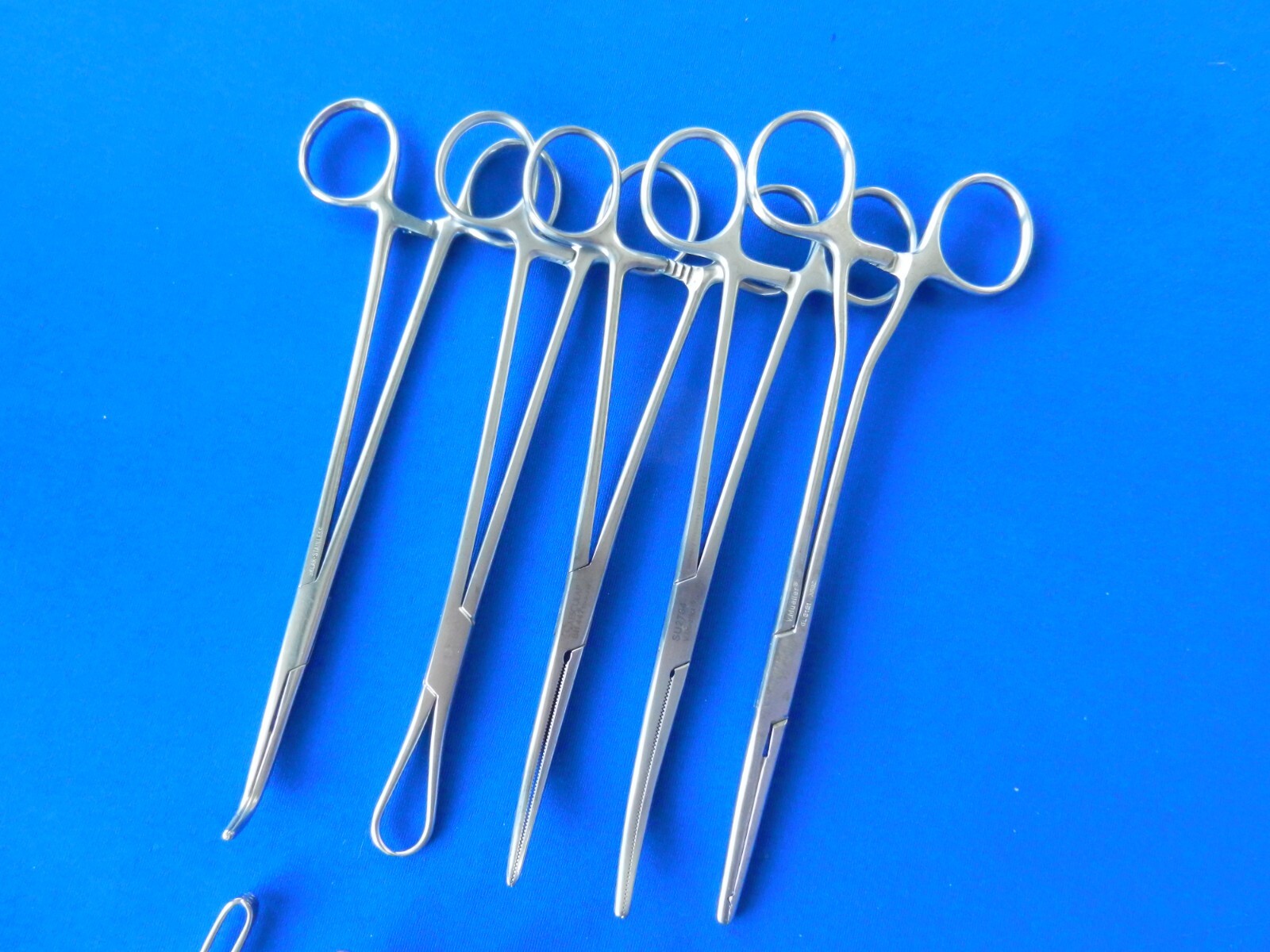E557 Aesculap V. Mueller Codman Lot of 10 Forceps Approx. 20-22cm Length