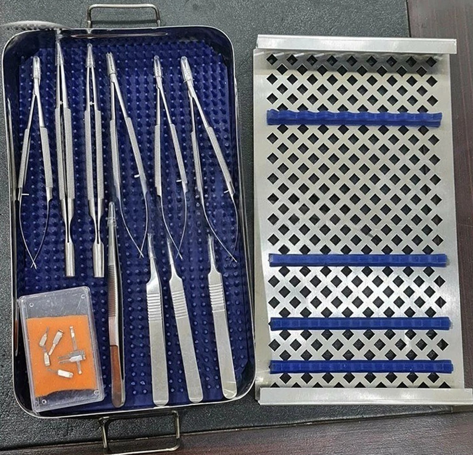 Hand surgery basic set of micro surgical instruments with-case