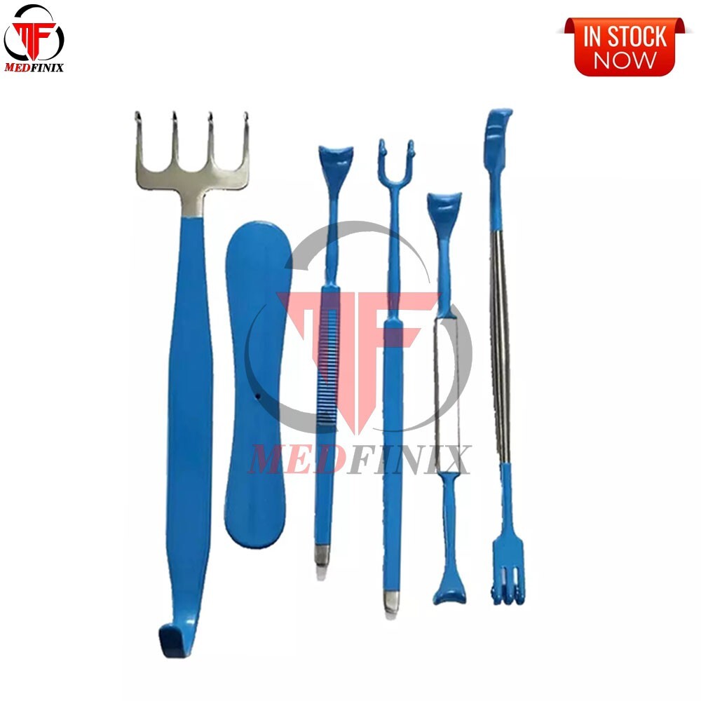 Surgical Insulated Retractor Set of 6 Pcs Insulated, Plastic Surgery Instruments
