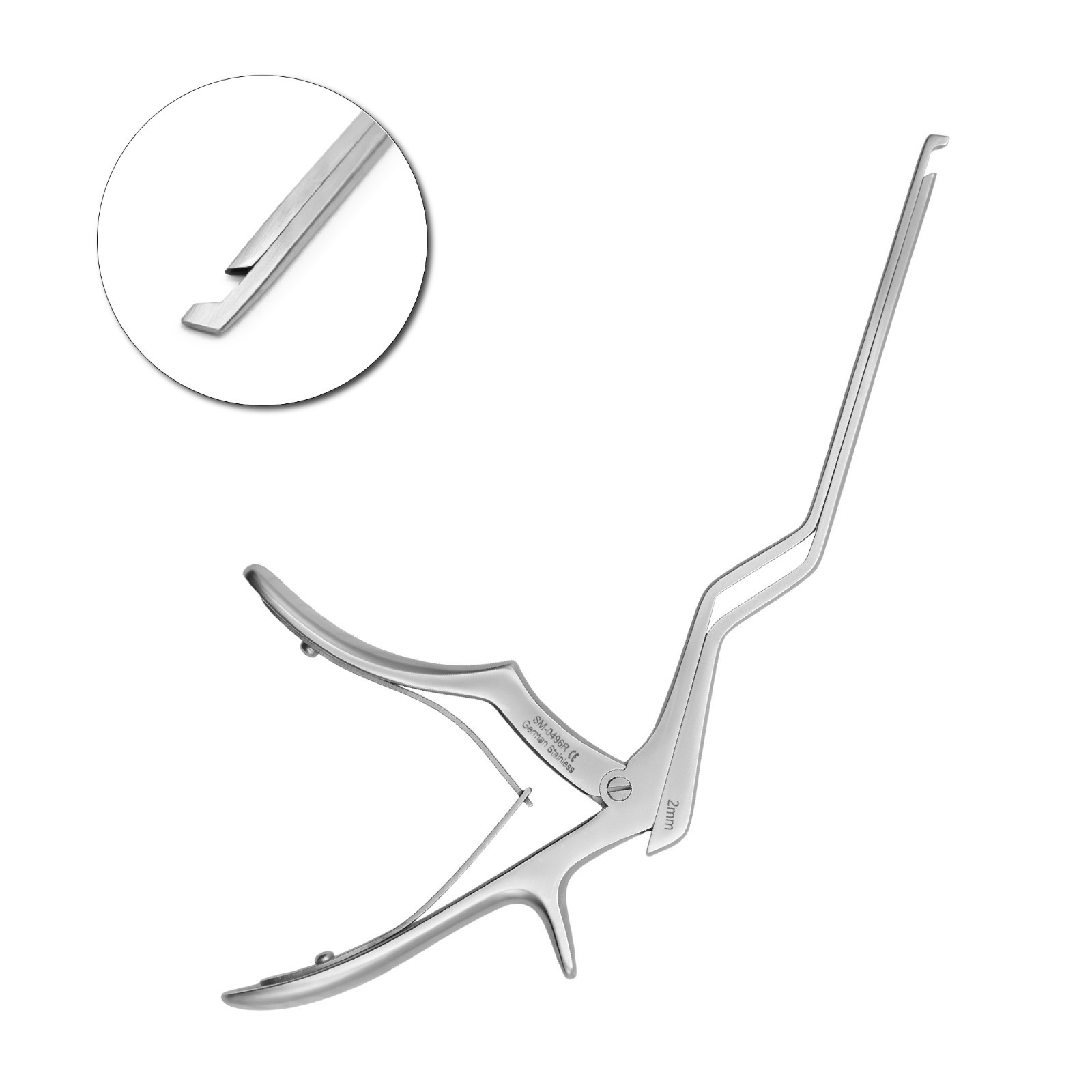 Bayonet Kerrison Punch 45° upbiting Jaw Size 2 mm Surgical Orthopedic Instrument