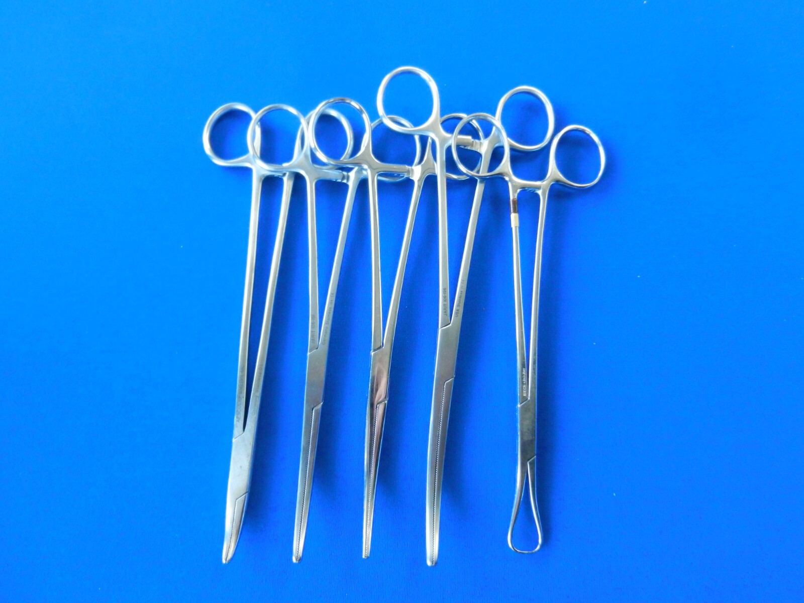 E695 Aesculap Jarit Codman Lot of 10 Forceps 19.5-22cm Overall Length