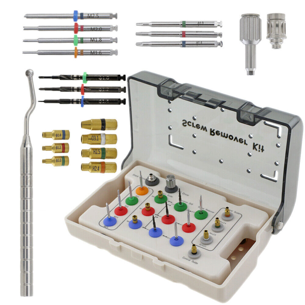 Universal Dental Implant Removal Fractured Screw Kit Surgical Remove Extraction
