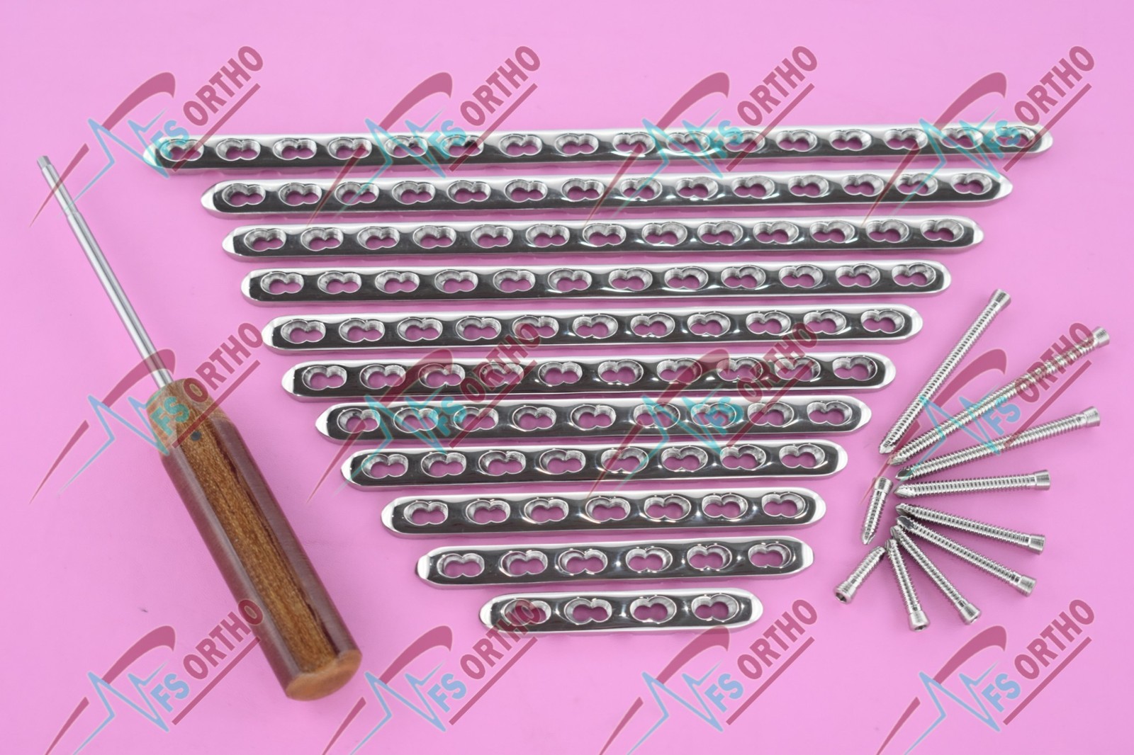 4.5mm Narrow Locking Plates 6-14 Hole + 5mm LCP Screws 116PC SS316L