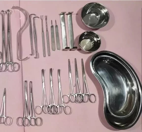 50Pcs New General Surgery Basic Laparotomy Surgical Instruments Set