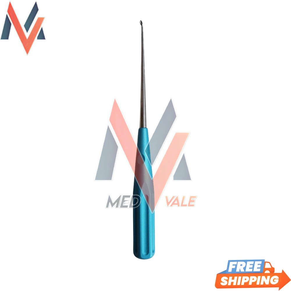 V.Mueller U-0165 Orthopedic Neuro Spine Curette Oval Cup 10 Size 000 Up Angled