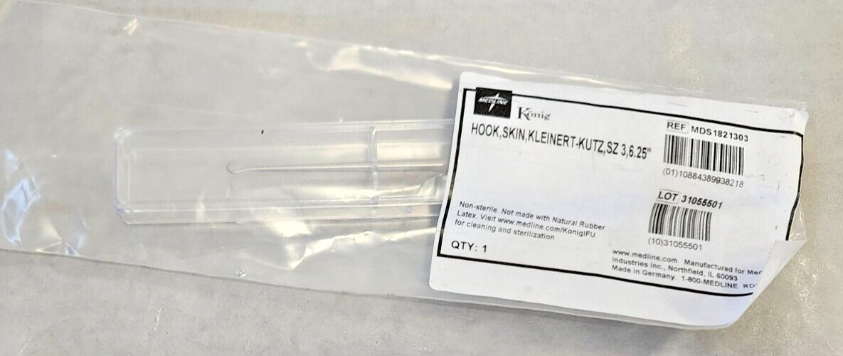 Medline, Konig – Kleinert-Kutz Skin Hook, 6-1/4″, Size 3 – NEW