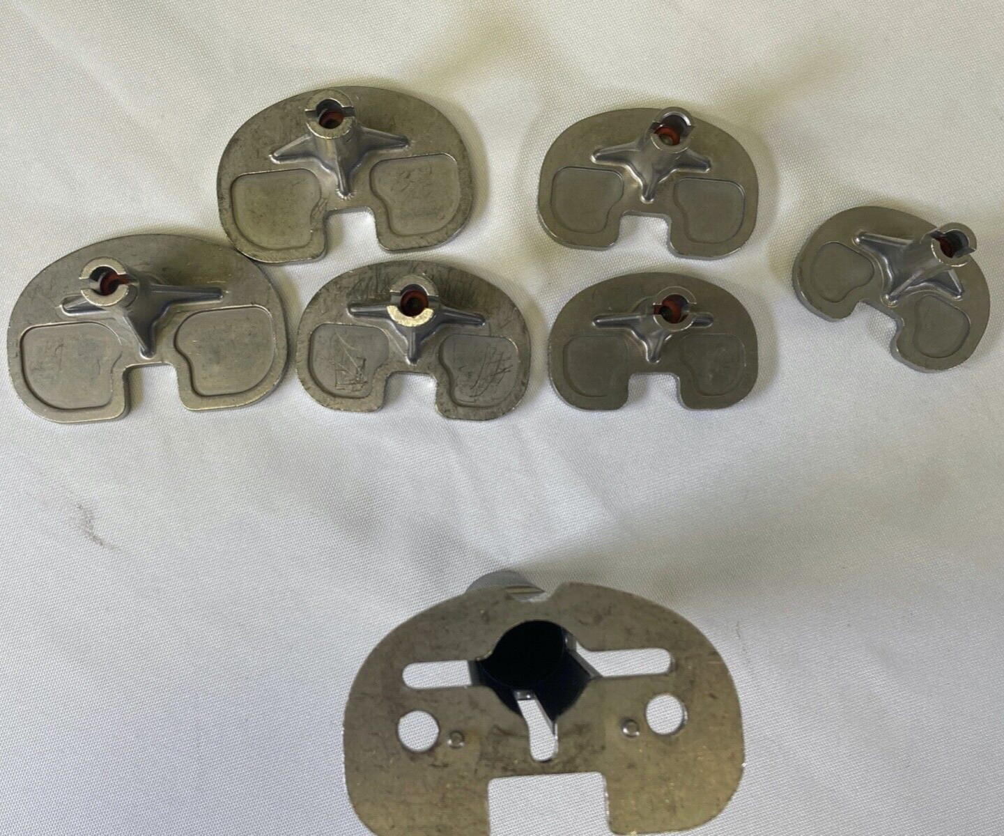 Set of 7 J&J Tibial Keel Punch Handle & Trial Sizers 2-6 Orthopedics Knee Trauma