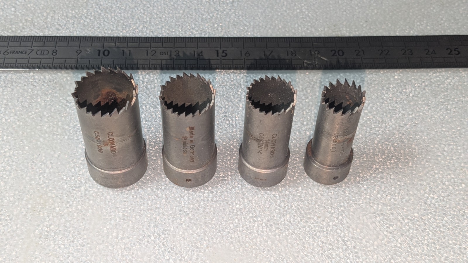 Lot of 4 Codman 56-1005, Cloward 2014, 1007 & 1009 Dowel Cutters