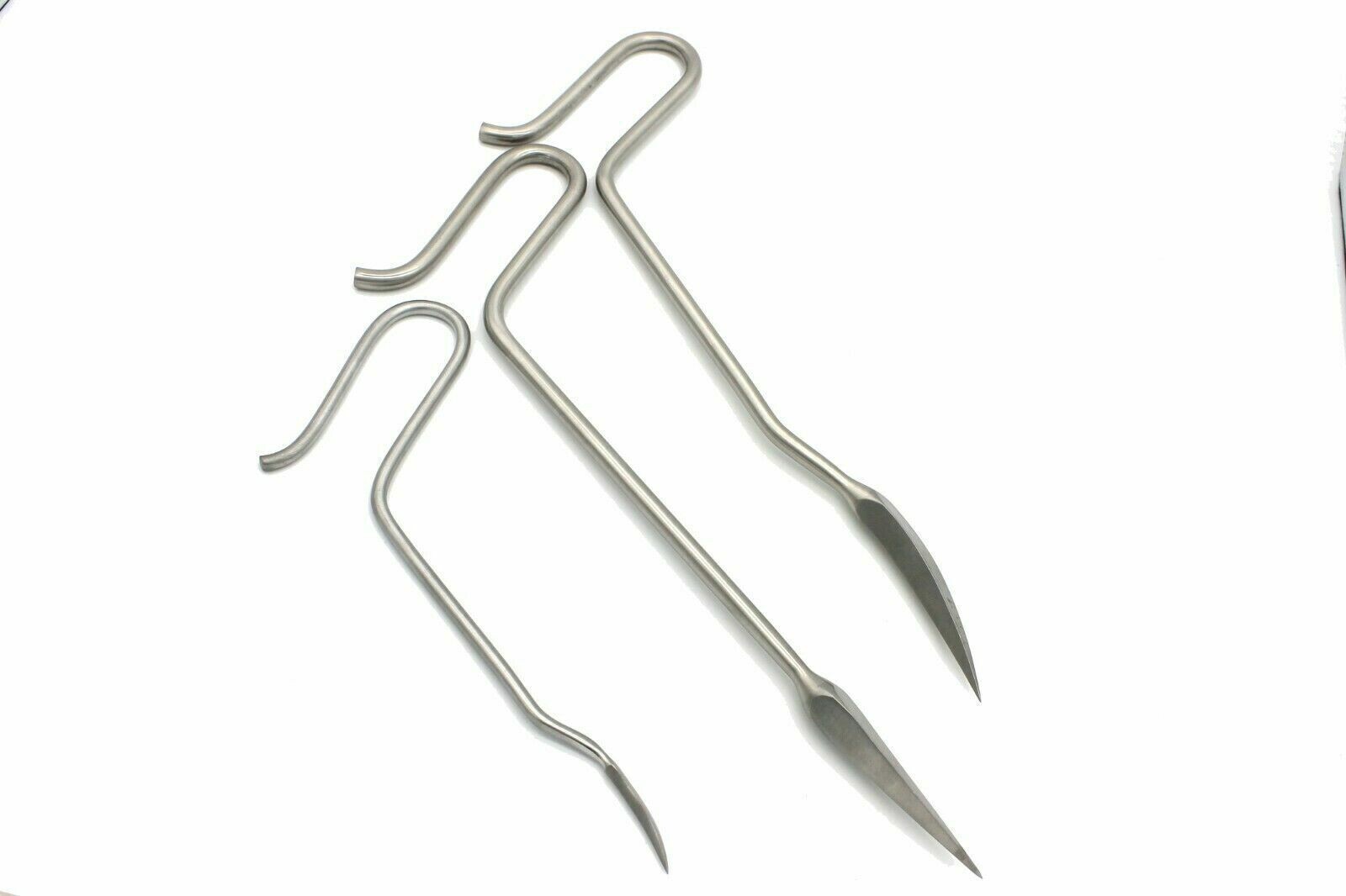 Orthopedic Diamond Pointed Awl Large Small & Straight Surgical Instrument lot
