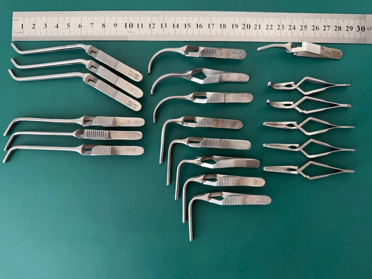 Lot of 20 Pilling Surgical Bulldog Clamp, DeBakey Jaw