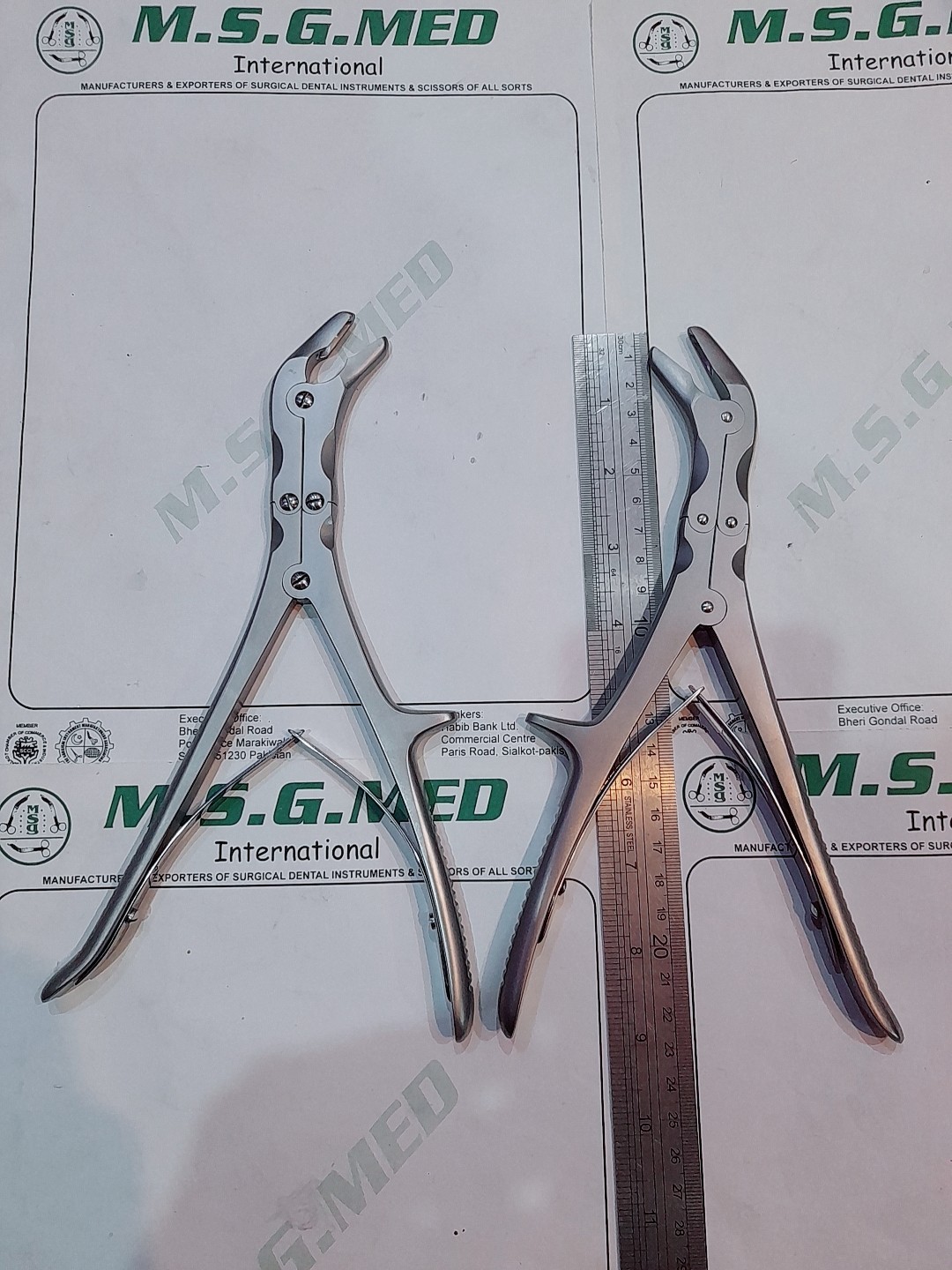 2PCS Echlin Duckbill Bone Nibbler Double Action 23cm 9″ Orthopedic Instrument
