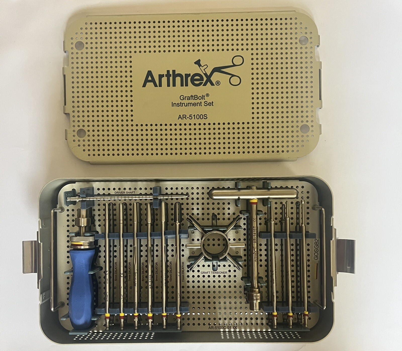Arthrex AR-5100S GraftBolt Instrument Set w/ Case Arthroscopy Orthopedic