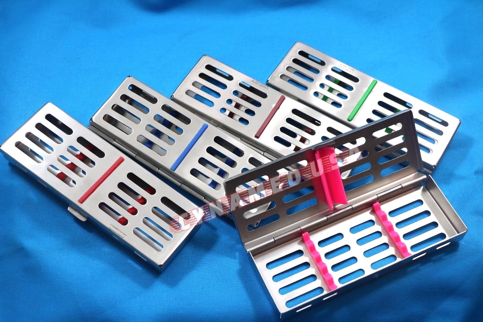 German Dental Sterilization Cassette Rack Tray Box For 5 Surgical Instruments