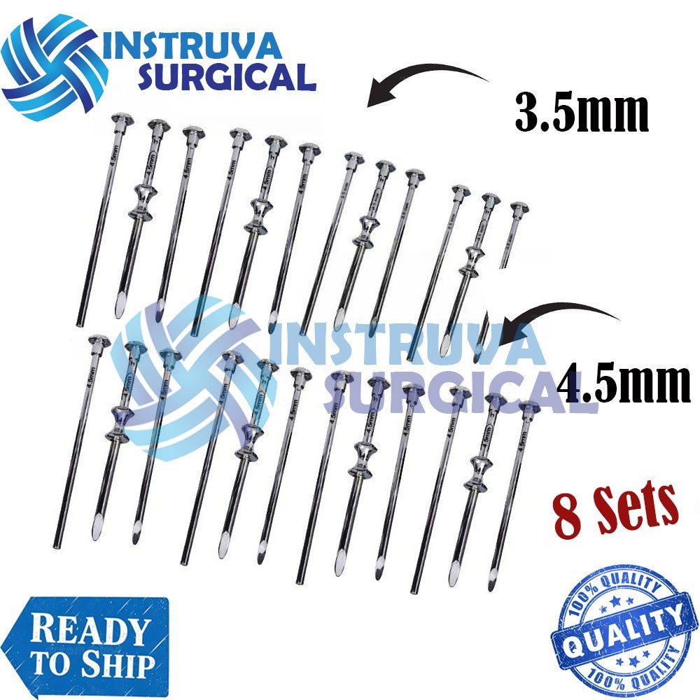 HRT Trocar 3.5mm and 4.5mm Hormone Replacement Pellet insertion trocars 8 Sets
