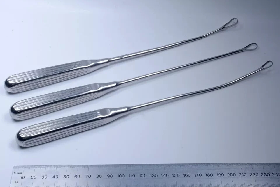 Uterine Curette Size #0 #1 #3 Stainless Steel Surgical Instruments Lot Of 3 Pcs