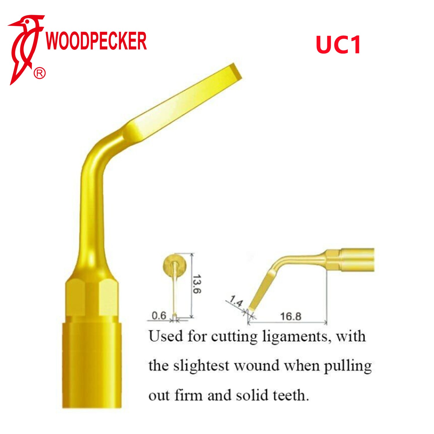 Woodpecker Dental Piezo Ultrasonic Bone Surgery Tip UC1 Fit US-II LED Surgery