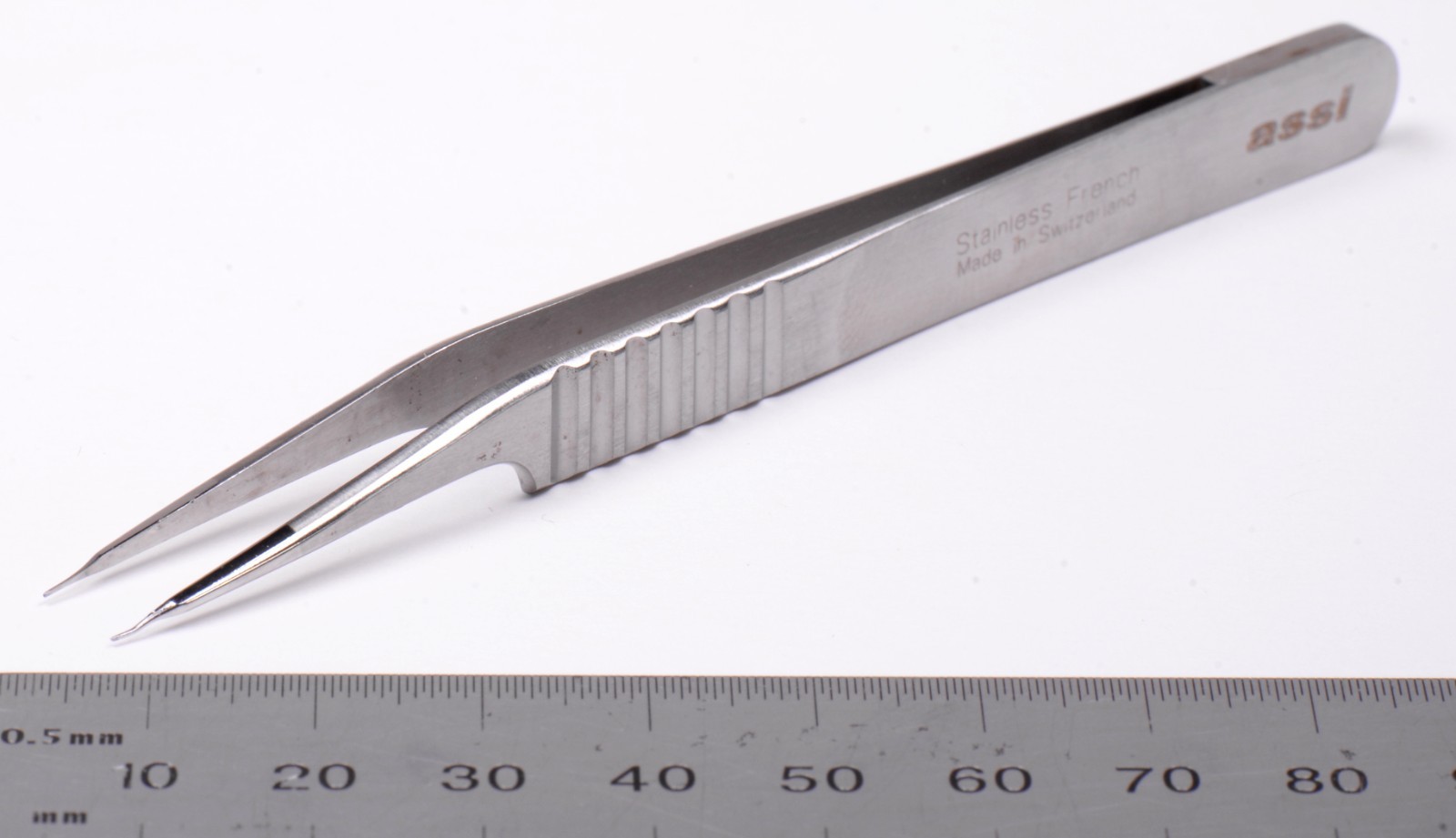 ASSI #ASSI.D5A Vessel Dilator Forceps 11cm Angulated 0.3mm Tip Surgical