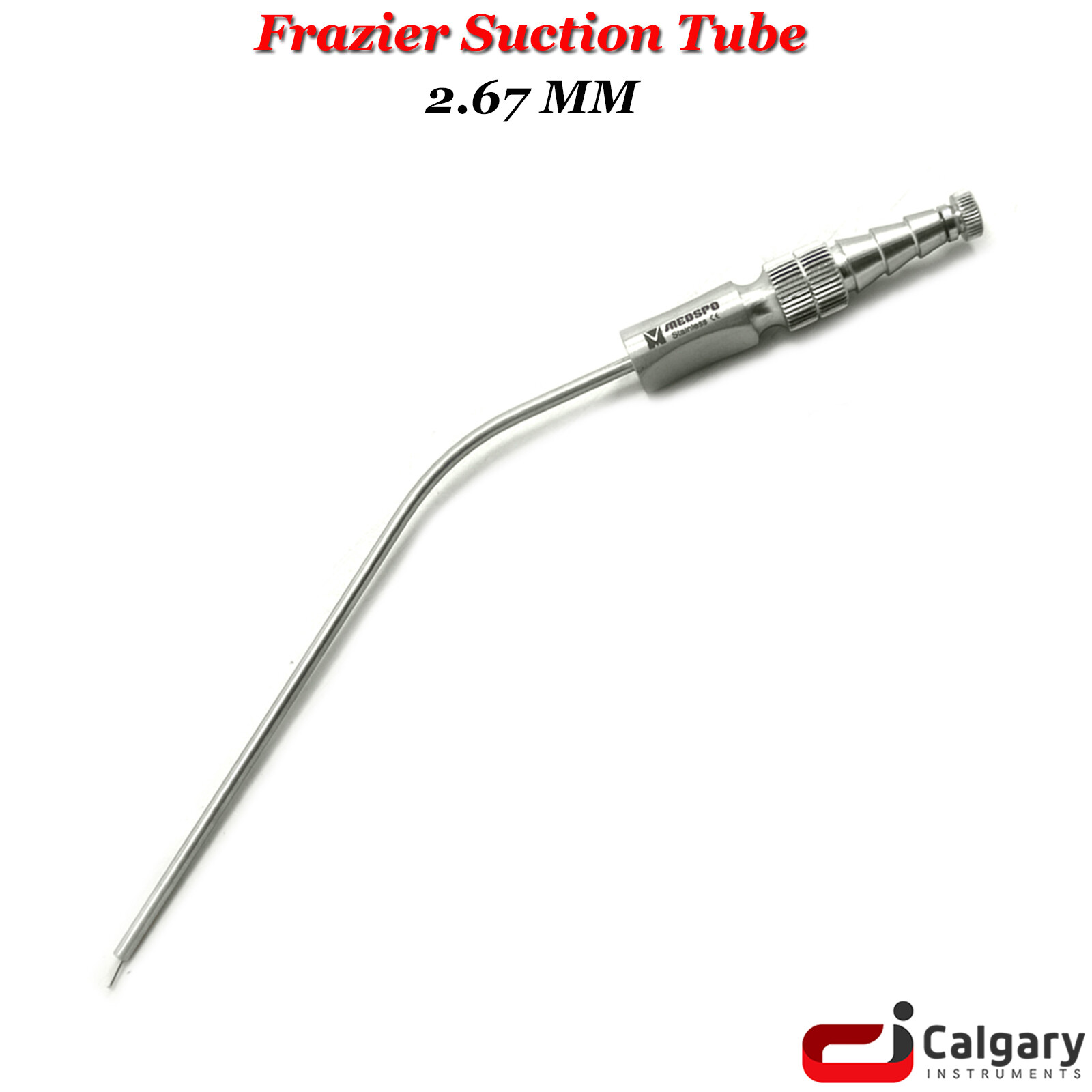 Surgical FRAZIER Suction Tube 2.67mm Neuro Surgical Ear Diagnostic Instruments